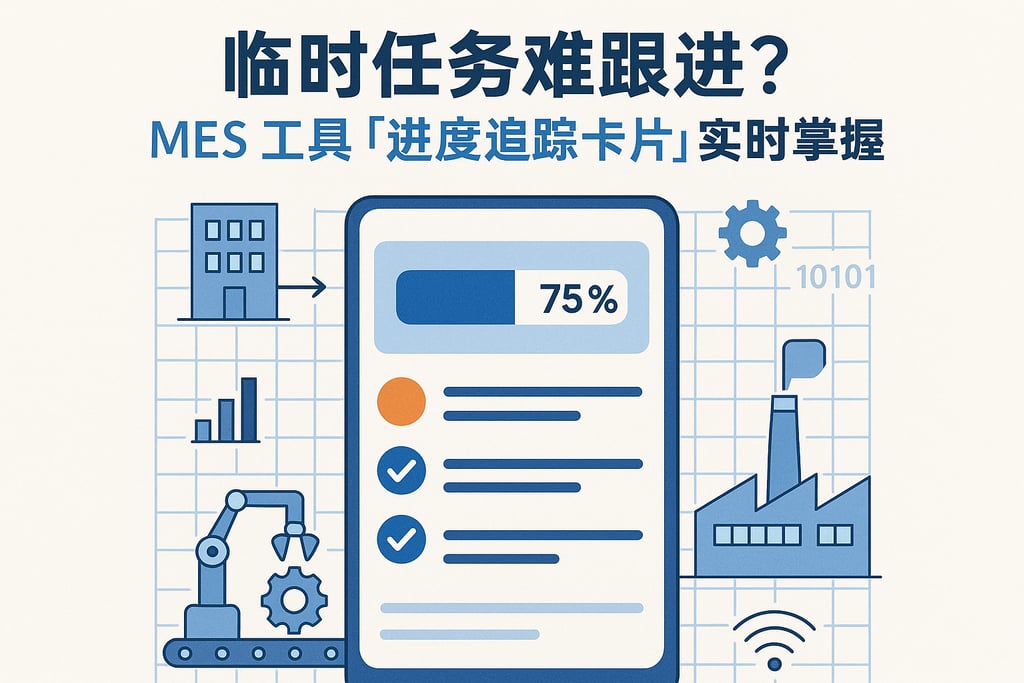 临时任务难跟进？MES 工具「进度追踪卡片」实时掌握